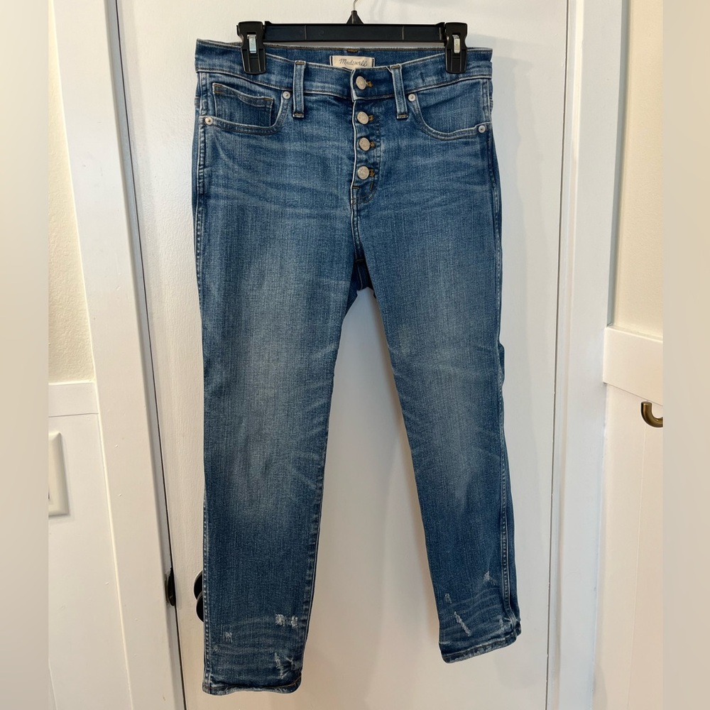 Madewell slim straight button fly jeans size 29 petite